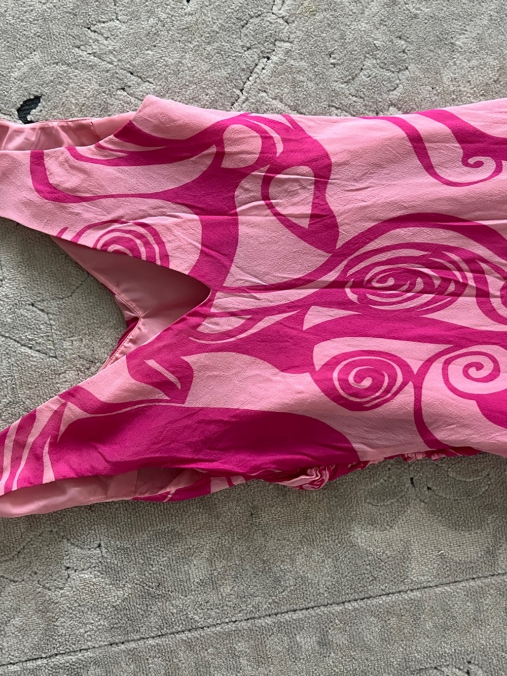 Jones New York Pink Swirl High-Low Ruffle Dress - Picture 5 of 6